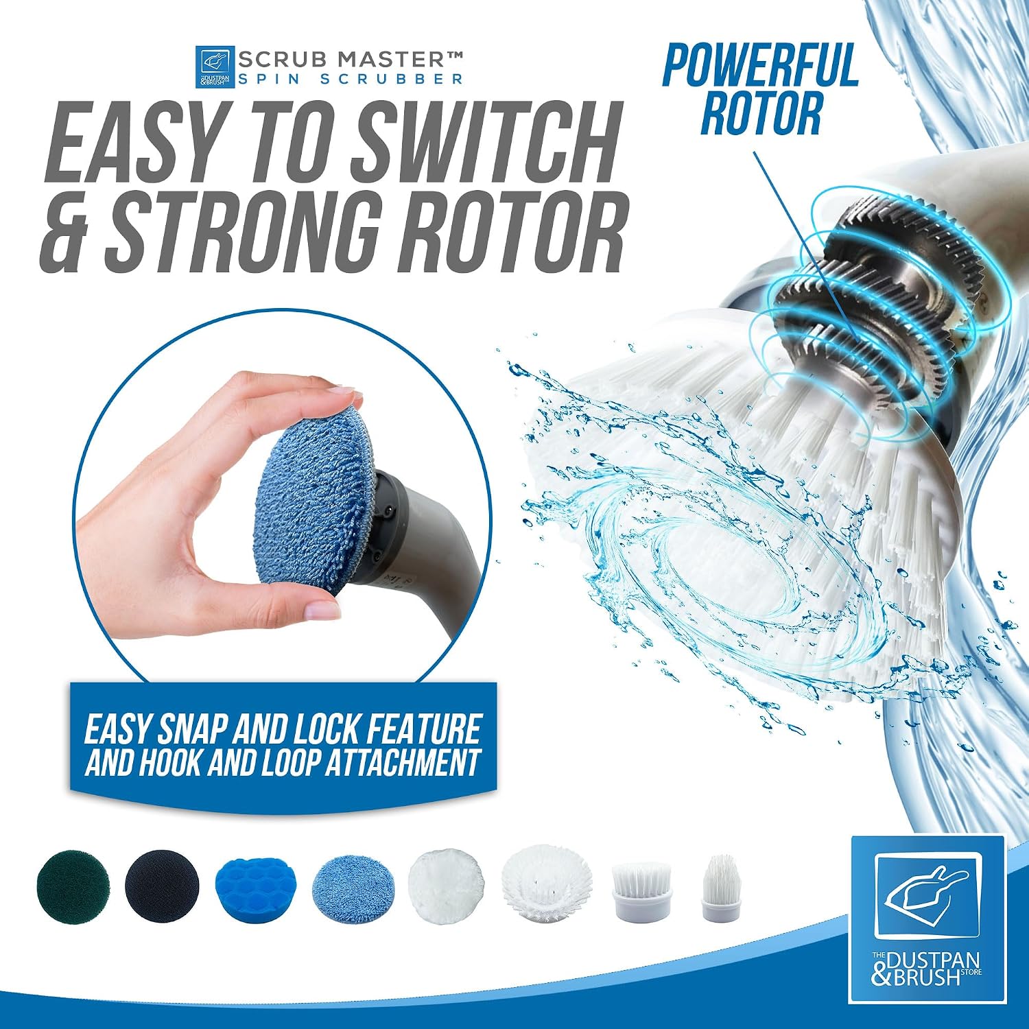 Revolutionize Your Cleaning Routine with the Scrub Master Electric Spin Scrubber - Cordless, Rechargeable, and Equipped with 8 Versatile Brush Heads for Effortless Cleaning in Kitchen, Bathroom, Tiles, Windows, and Cars