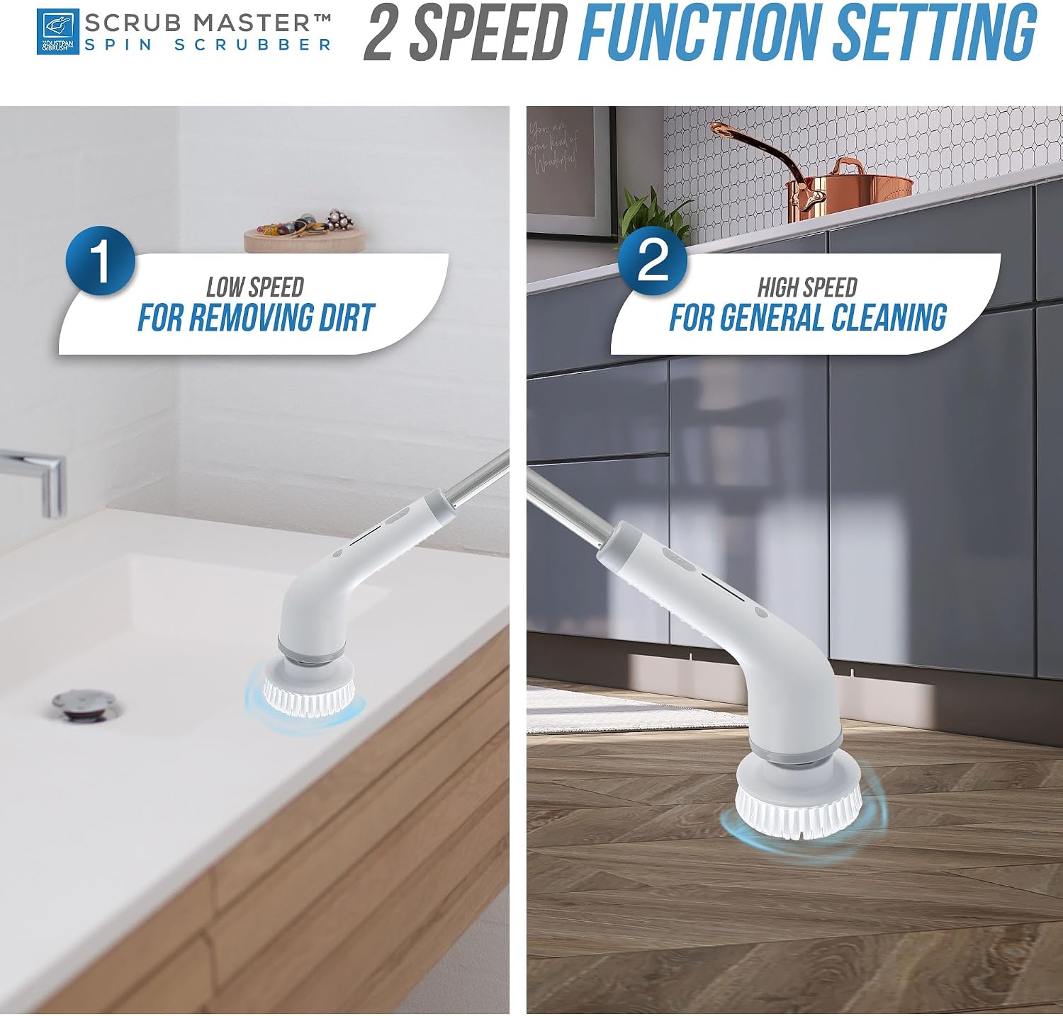 Revolutionize Your Cleaning Routine with the Scrub Master Electric Spin Scrubber - Cordless, Rechargeable, and Equipped with 8 Versatile Brush Heads for Effortless Cleaning in Kitchen, Bathroom, Tiles, Windows, and Cars