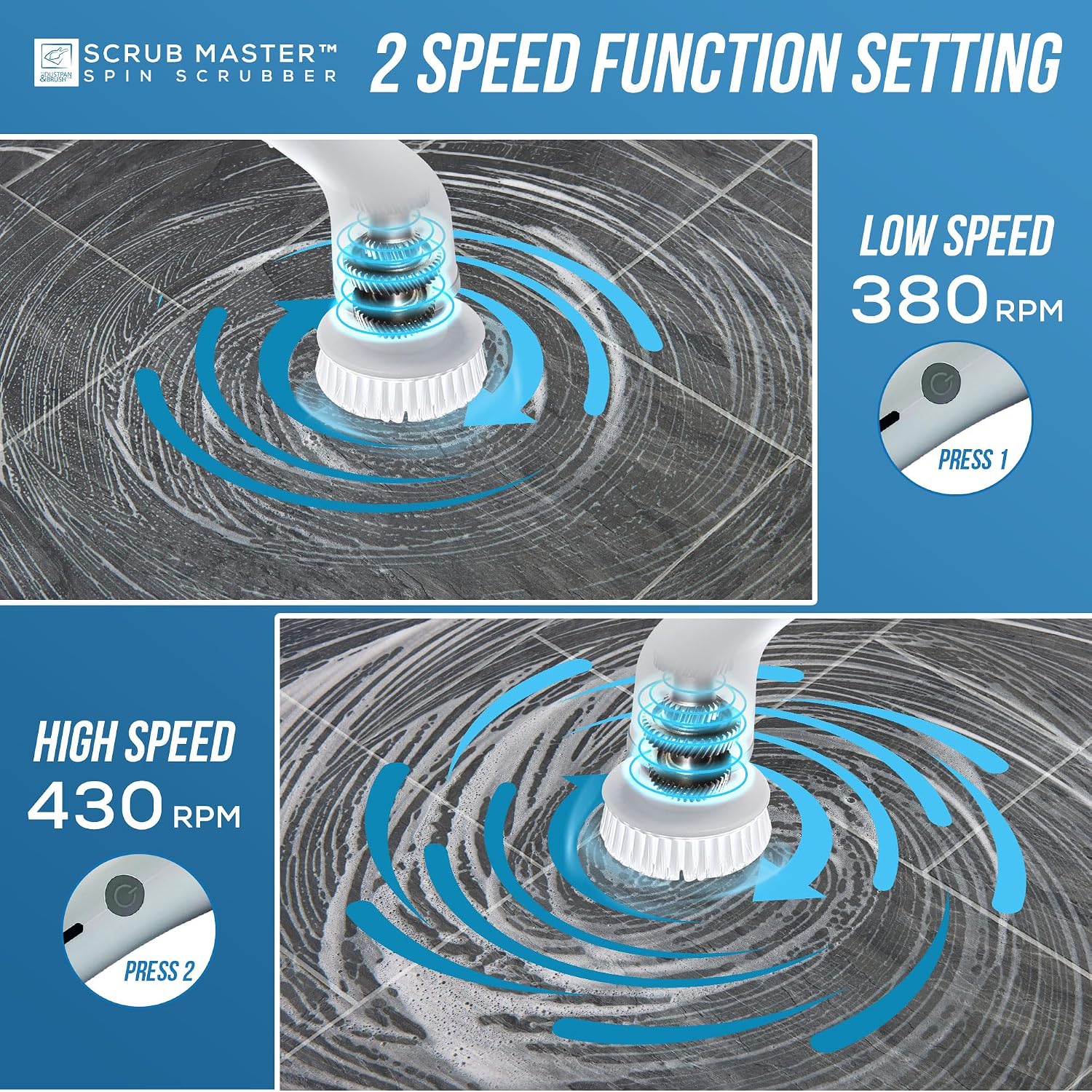 Revolutionize Your Cleaning Routine with the Scrub Master Electric Spin Scrubber - Cordless, Rechargeable, and Equipped with 8 Versatile Brush Heads for Effortless Cleaning in Kitchen, Bathroom, Tiles, Windows, and Cars